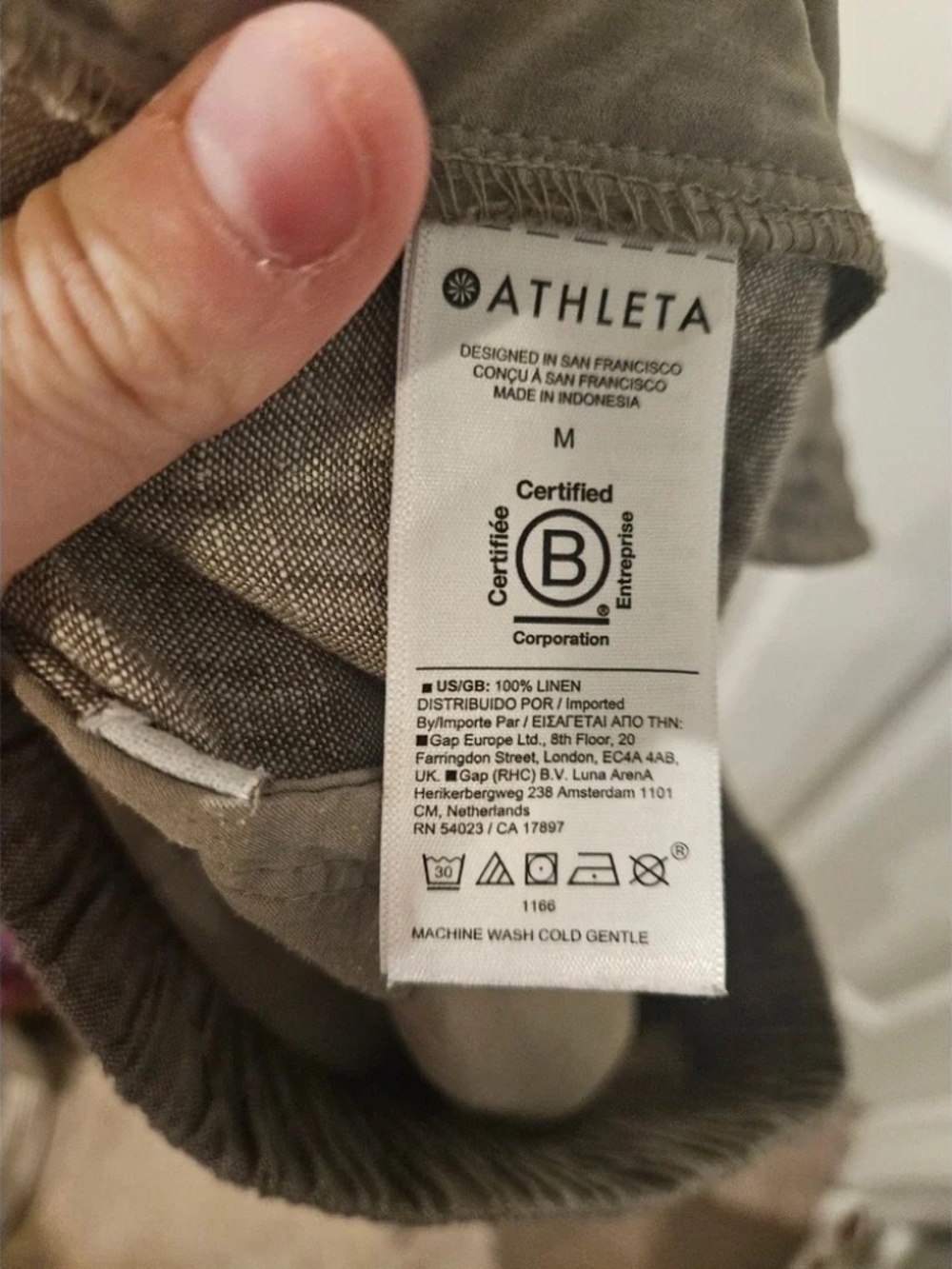 Athleta Retreat Linen High Rise Ankle Pants Women's Medium - Picture 7 of 8